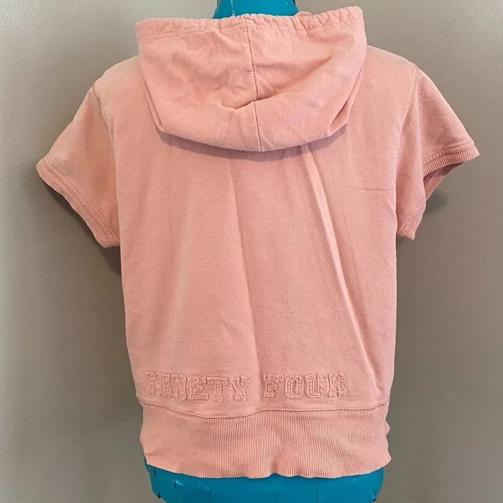 Old Navy 94 100% Cotton Short Sleeve 1/2 Zip up Hoodie Kids Size XL